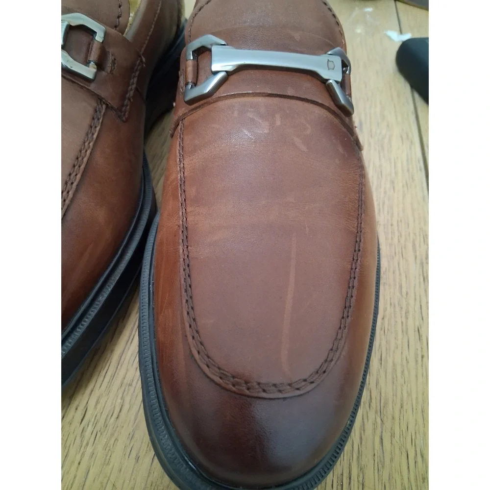 Florsheim Comfortech Shoes Mens Size 8 M Leather Slip-On Memory Foam Office Work